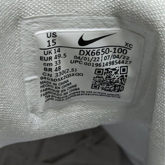 Nike Air Zoom GT Cut 2 TB Promo Men's 15 White Black Basketball shoes DX6650-100 - Picture 6 of 8